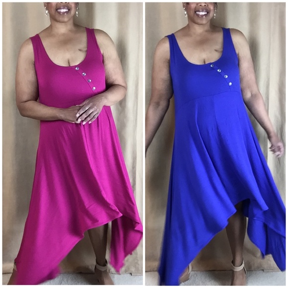 SWAK Dresses & Skirts - 2 for 1! SWAK Dress w/ Sharkbite Hem & Keyhole Back Size 1X